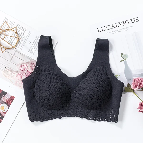 2024 Latex 4.0 Graceful Anti saggy Breathable Lace Large Size Bra