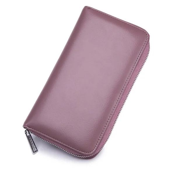 Unisex Anti Credit Card Fraud Multi compartment Genuine Leather Wallet