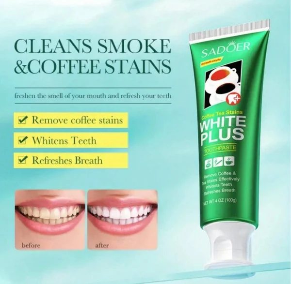 SADOER Tea Stain Remover Whitening Toothpaste - Remove years of stains
