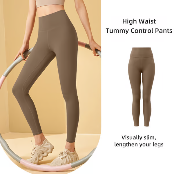 High Waisted Tummy Control Side Pocket Shaping Training Leggings