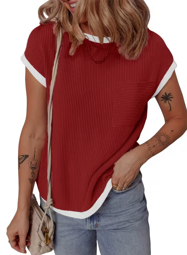 Womens Casual Short Sleeve Crewneck T Shirts