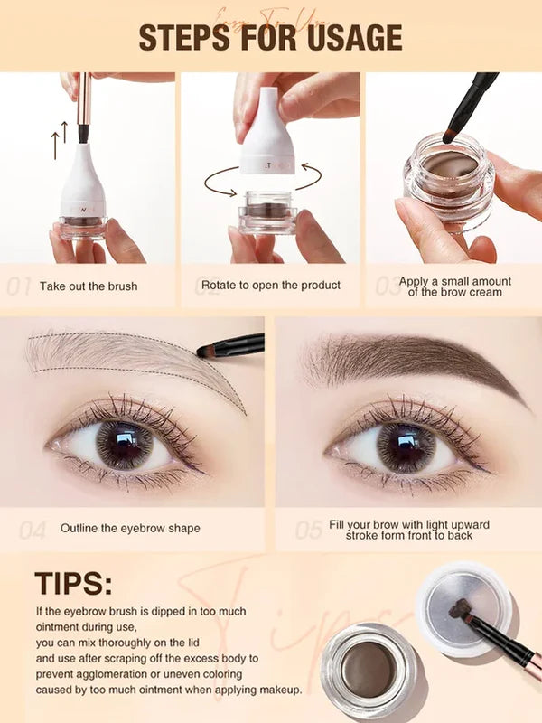 Long-Lasting  Smudge-Proof  Waterproof Eyebrow Cream