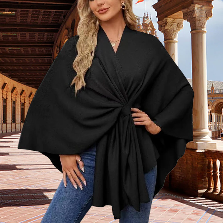 Womens Cross Front Shawl Wrap
