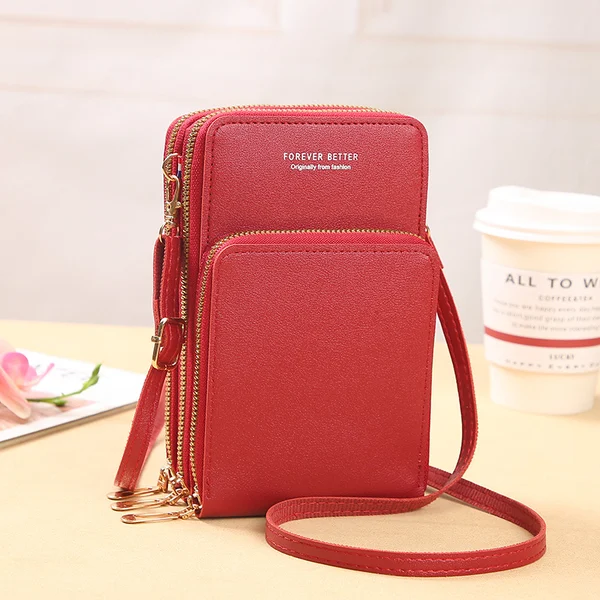 Leather Small Crossbody Bag Mini Messenger Shoulder Handbag