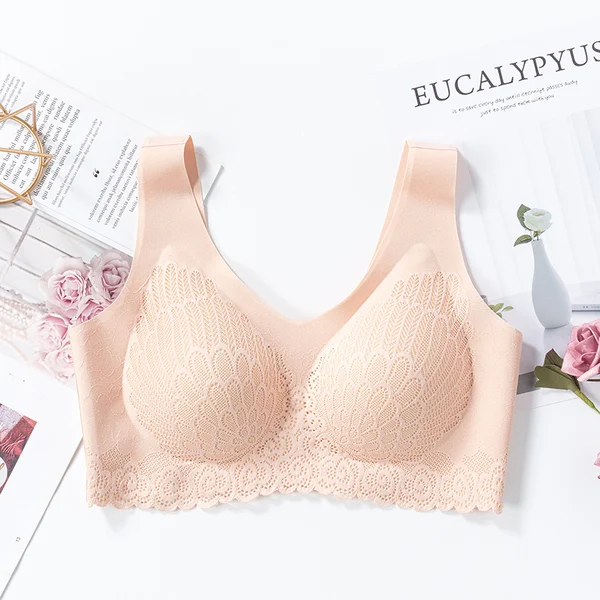 2024 Latex 4.0 Graceful Anti saggy Breathable Lace Large Size Bra