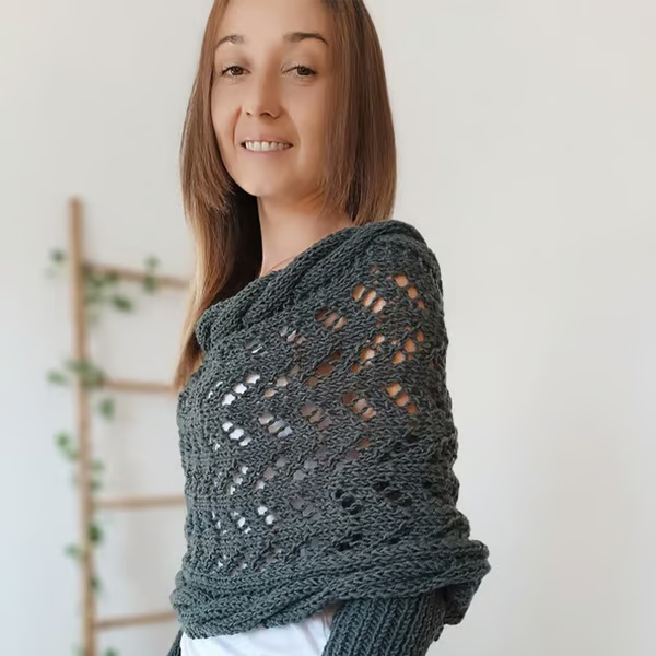 Knitted Wrap Shrugs For Women