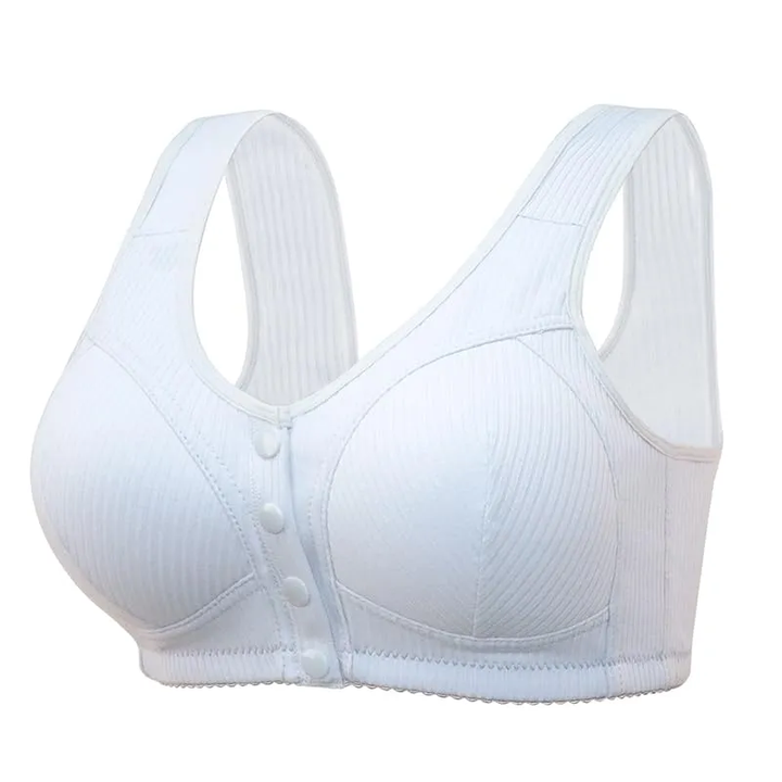 COMFORTABLE FRONT CLOSURE WIRELESS PLUS SIZE BUTTON BRA