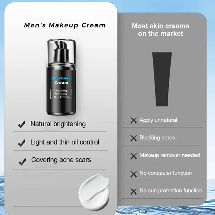 Mens Makeup Cream for Brightening Moisturizing Spots Covering