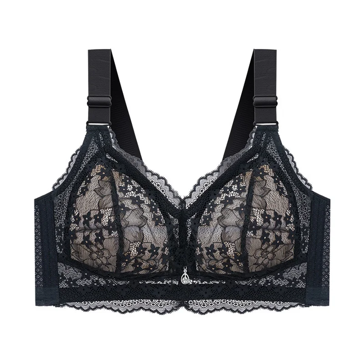 Full coverage bra with side support for a minimized look and lift perfect for supermodel figures.