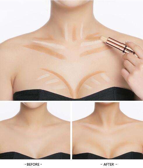 Double Head Makeup Stick-Highlighter & Contour-Fast and simple operation for beginners