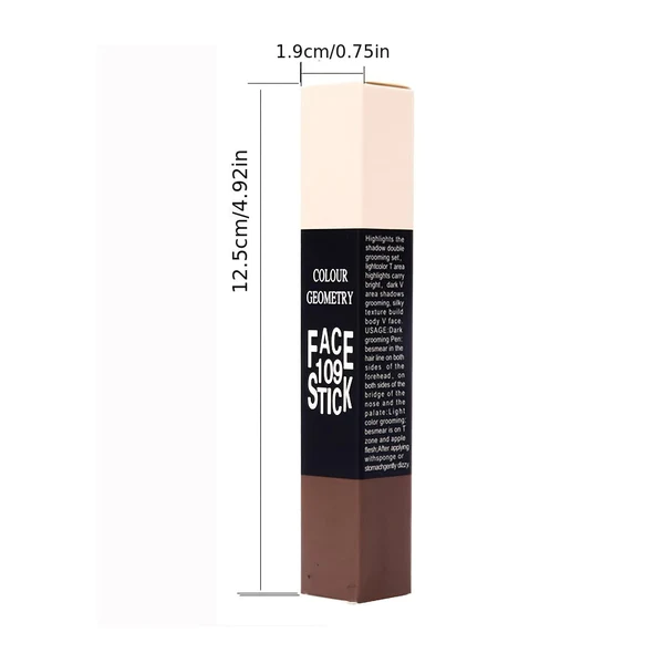 2 Color Double Natural Stereoscopic Highlighter Concealer Stick