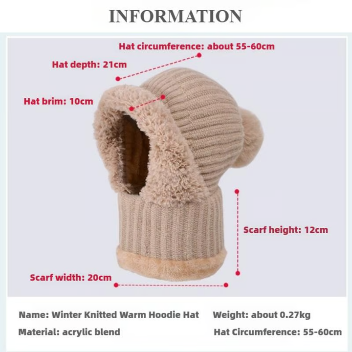 Womens Knitted Hat In Autumn And Winter