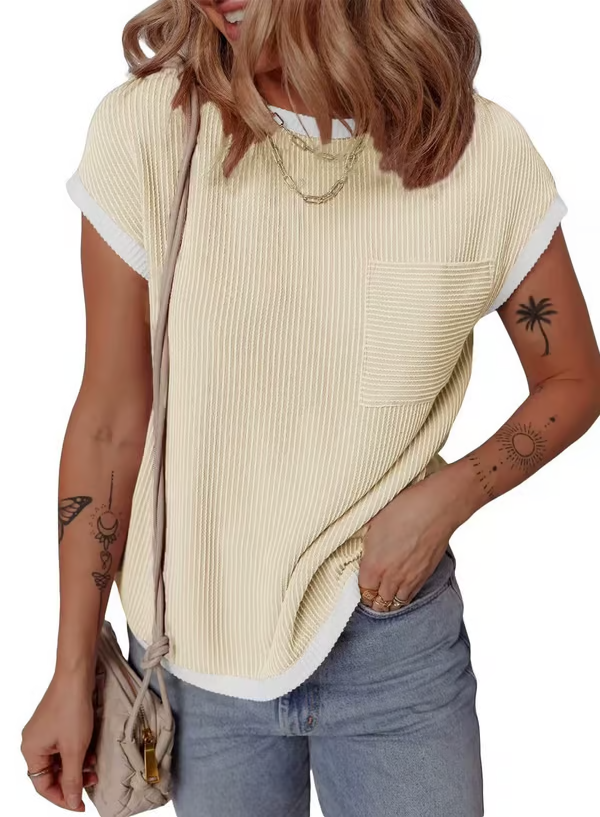 Womens Casual Short Sleeve Crewneck T Shirts