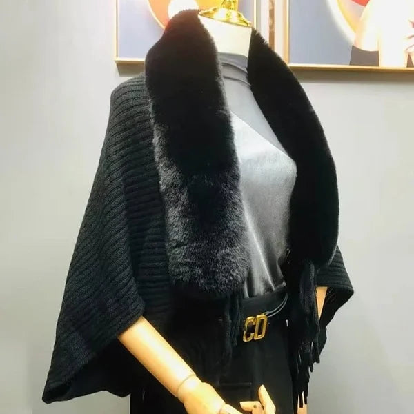 Knitting Thick Womens Loose Shawl 💥