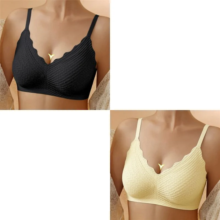 🔥Hot Sell🔥⏰LAST DAY 50% OFF⏰Transpirable Ice Silk Wireless Push Up Plus Size Bra
