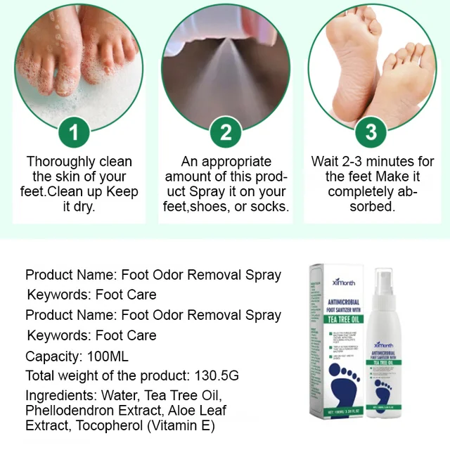 Anti-Foot Odor and Moisturizing Spray
