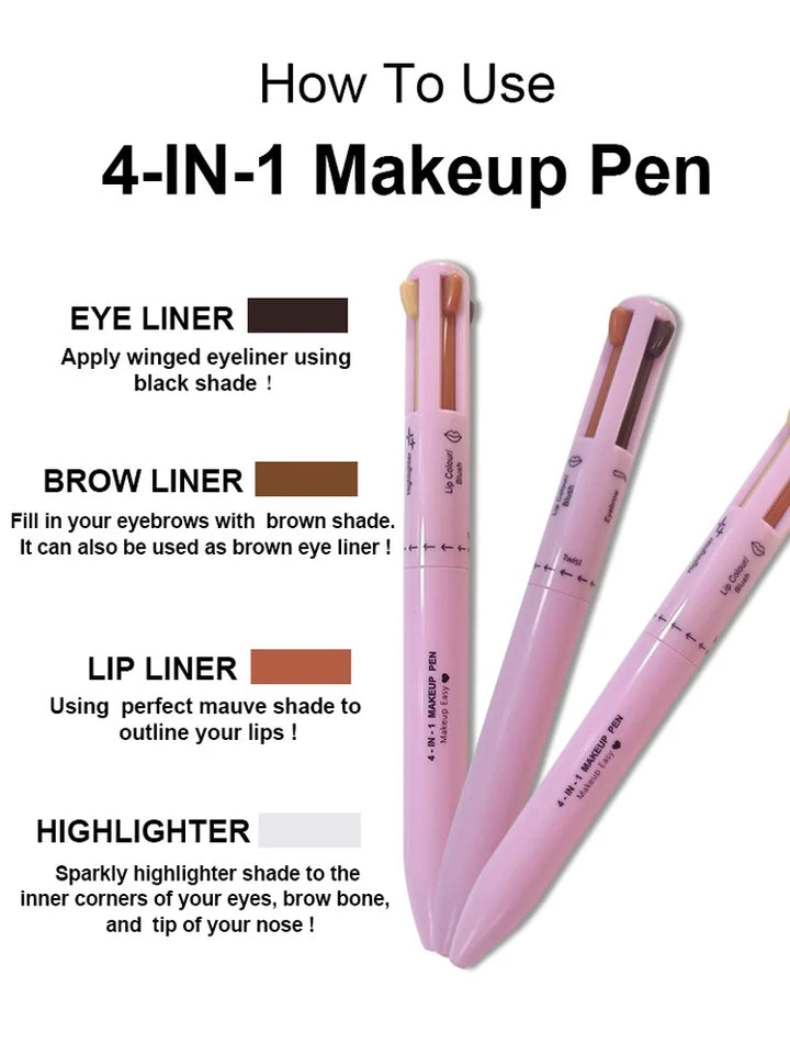 Efficient 4-in-1 Makeup Pen