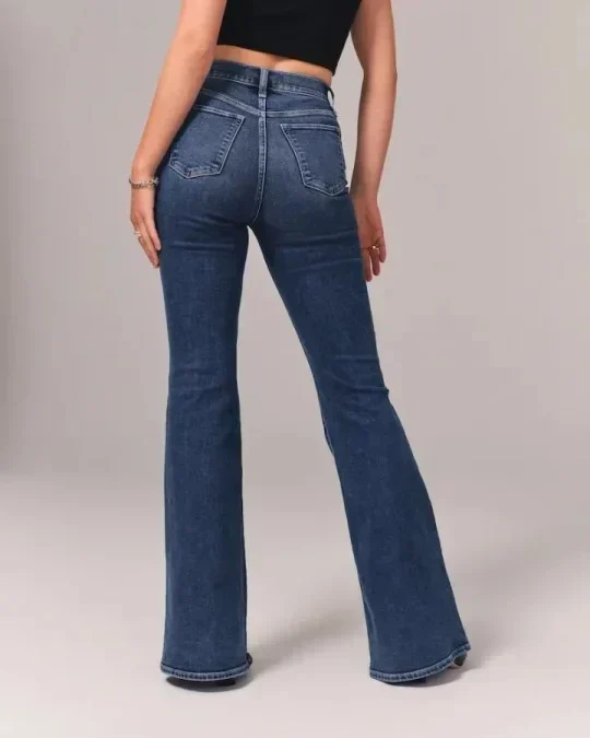 Womens 2024 Summer Ultra High Rise Stretch Flare Jean