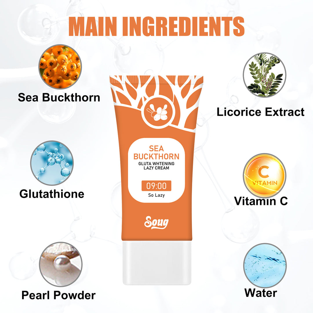 Seabuckthorn Glutamic Acid Lazy Skin Cream Moisturizing Brightening Lazy Cream