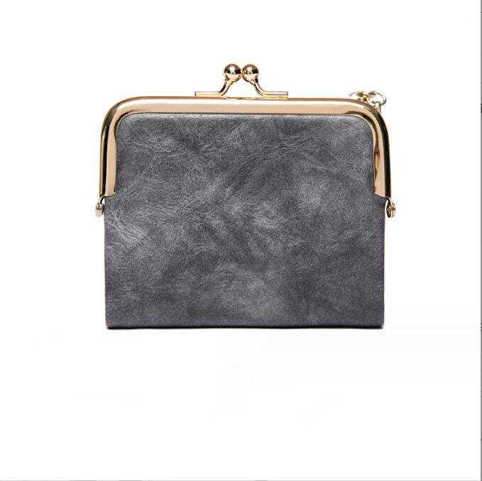 Cowhide Retro Short Wallet Women's Multifunctional Clip Coin Purse