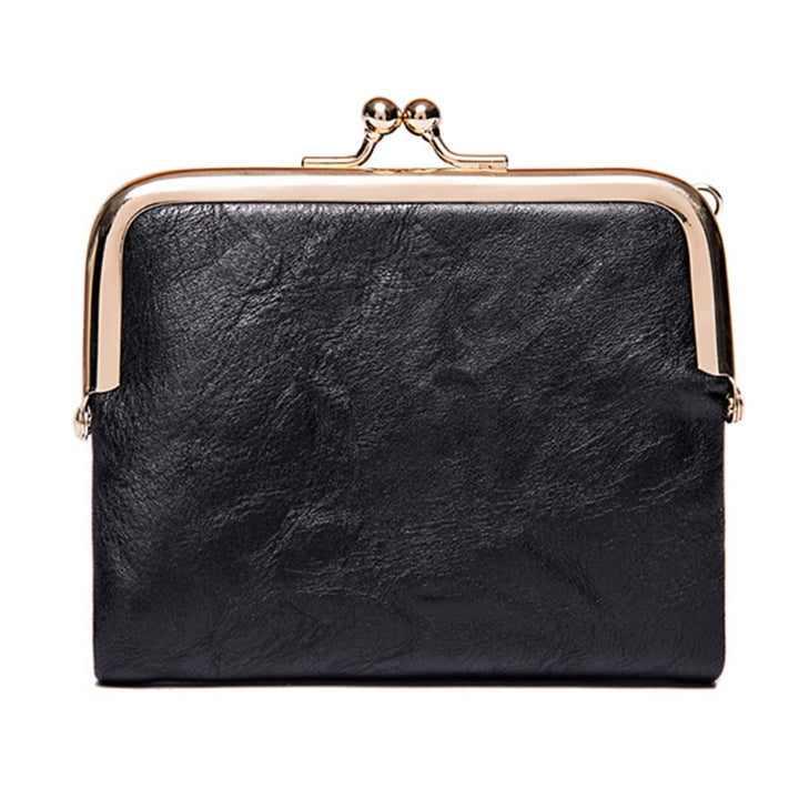 Cowhide Retro Short Wallet Women's Multifunctional Clip Coin Purse