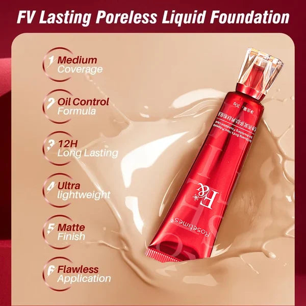 Red Ginseng and Birds Nest Polypeptide Skin Nourishing Liquid Foundation