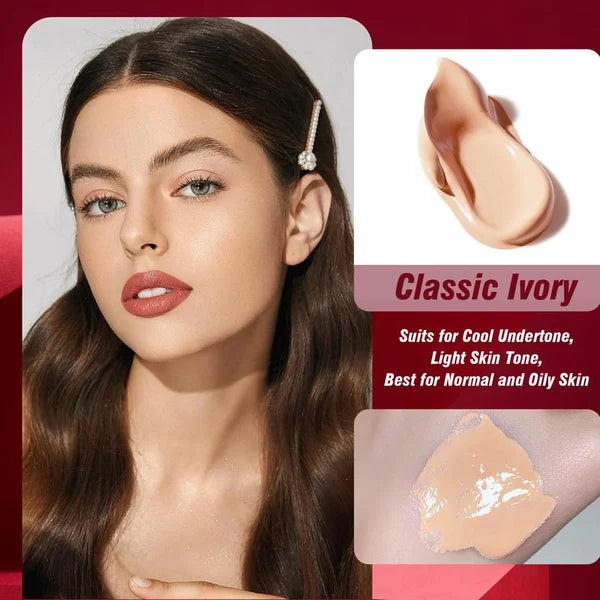 Red Ginseng and Birds Nest Polypeptide Skin Nourishing Liquid Foundation