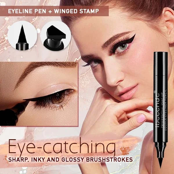 2024 Hot Sale Now🔥Dual-head Winged Stamp Liquid Eyeliner