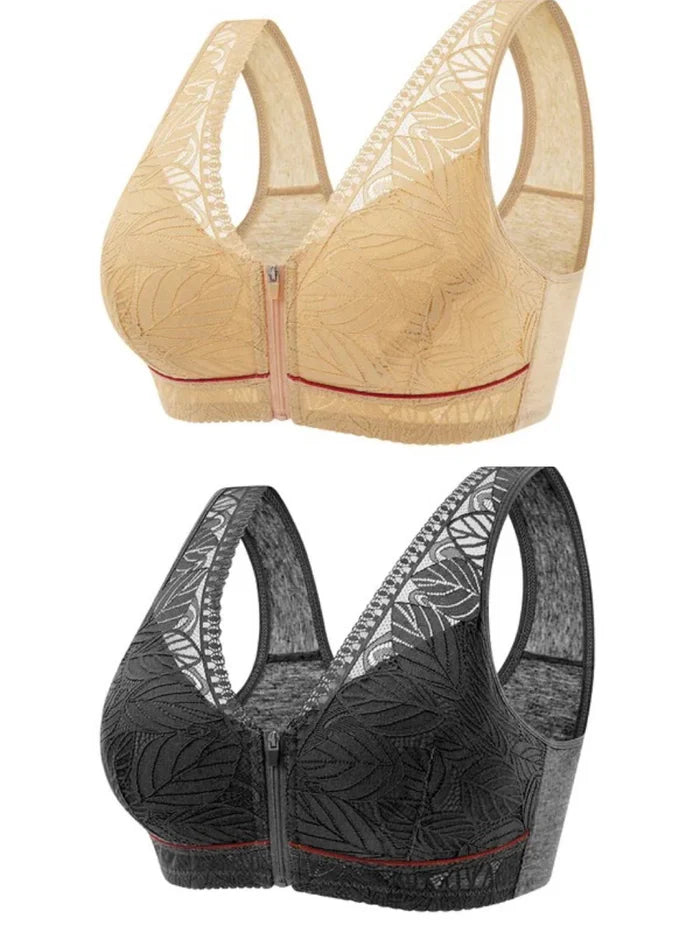 HealthLift Lymphvity Front Zipper Bra