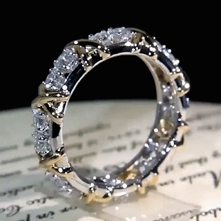 Sterling Silver Cross Full Diamond Ring