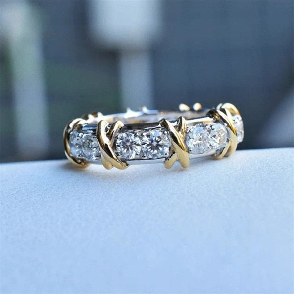 Sterling Silver Cross Full Diamond Ring