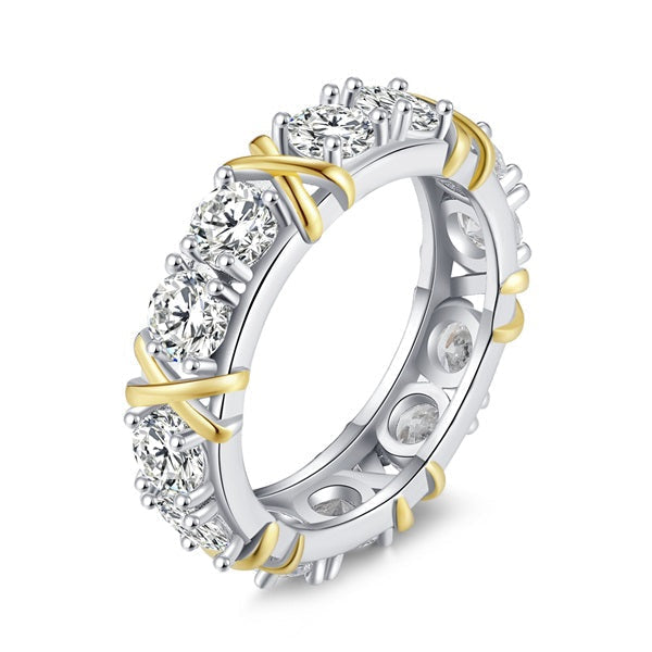Sterling Silver Cross Full Diamond Ring