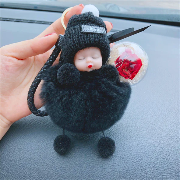 Super Cute Furry Doll Keychain