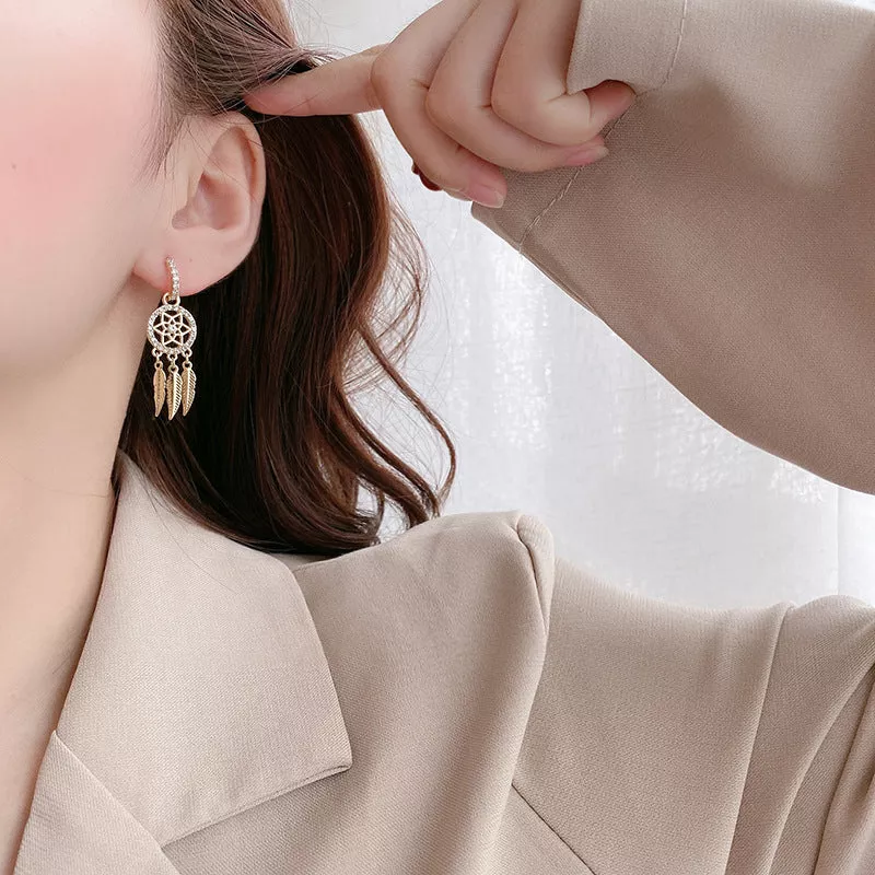 DREAMCATCHER CRYSTAL CHARM EARRINGS