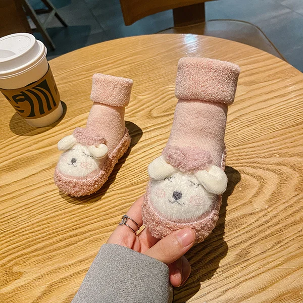 2022 Baby Cartoon Plush Cotton Toddler Shoes