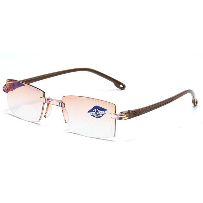 High hardness anti blue light intelligent dual focus reading glasses