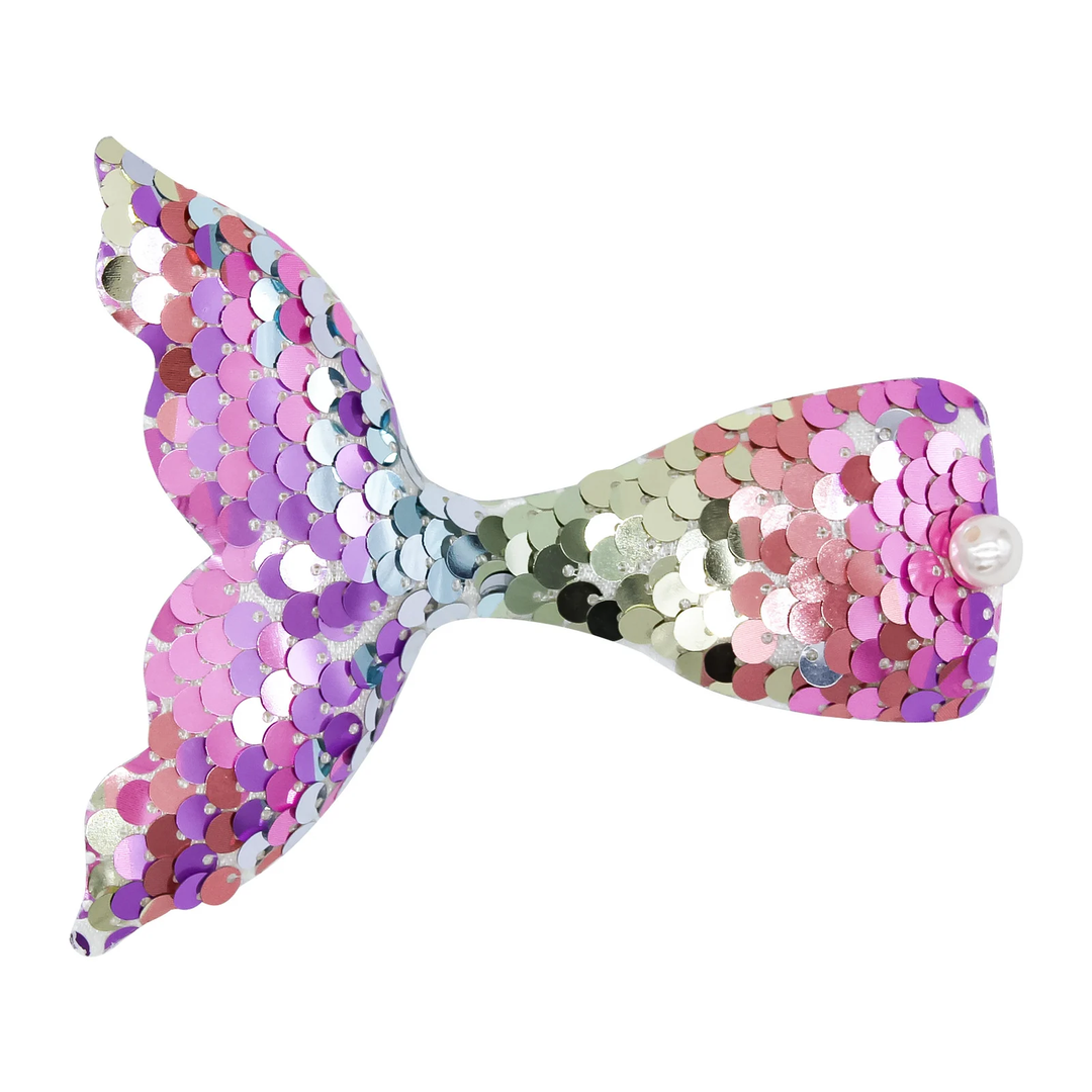 New cartoon mermaid tail sequined duckbill clip