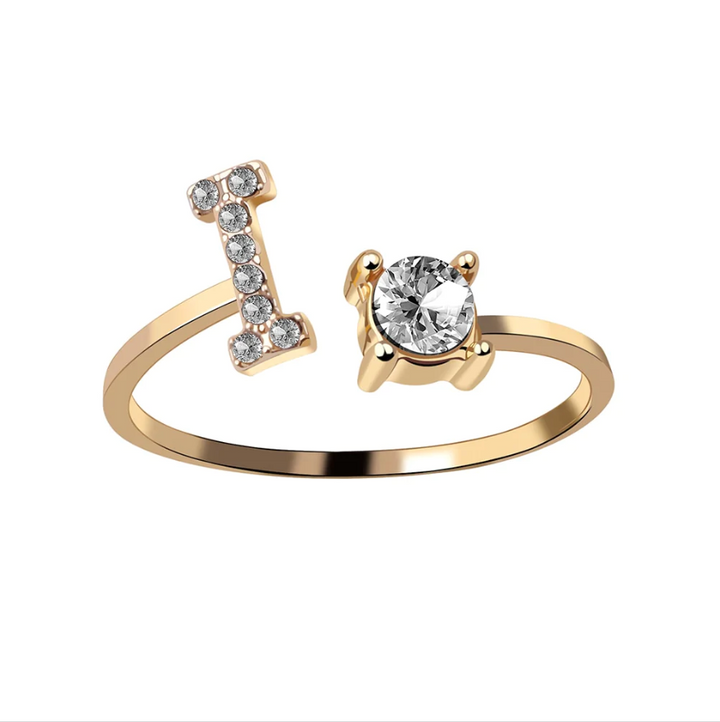 Initial Letter Ring with Zirconia