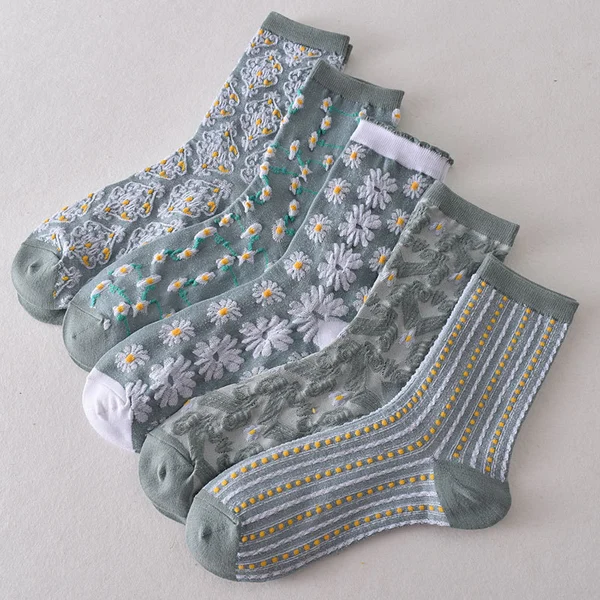 womens floral cotton socks