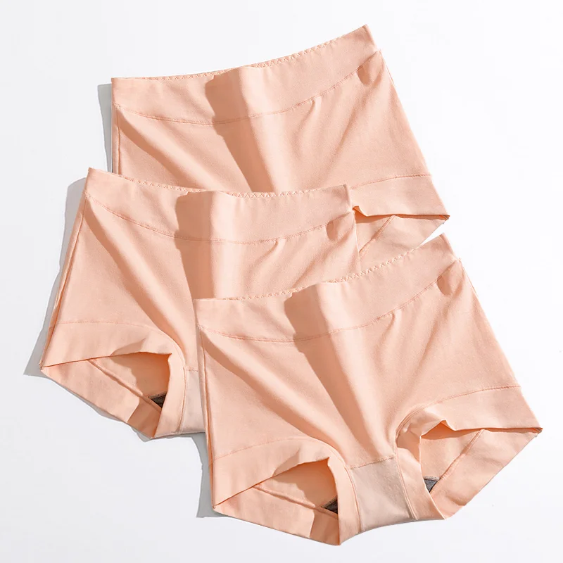 Womens Large Size High Waist Cotton Graphene Crotch Antibacterial Panties