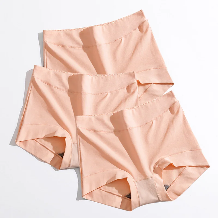 Womens Large Size High Waist Cotton Graphene Crotch Antibacterial Panties