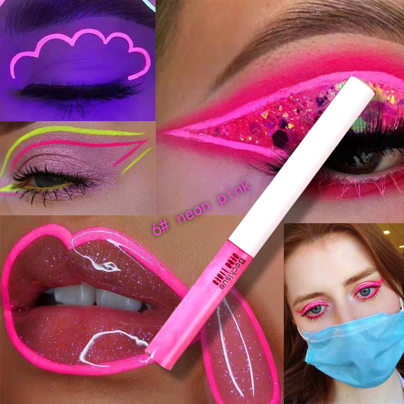 Rainbow Neon Eyeliner Flurescent Waterproof Eyeliner Pen