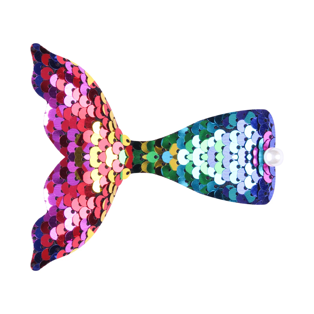 New cartoon mermaid tail sequined duckbill clip