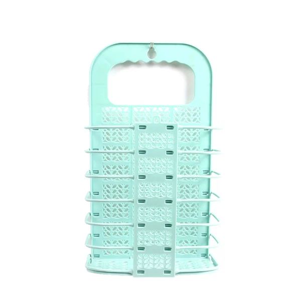 Folding wall mounted non perforated storage baskets