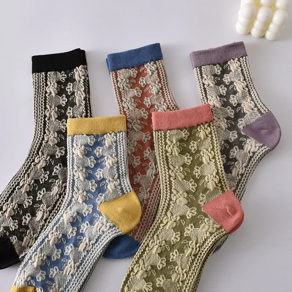 womens floral cotton socks