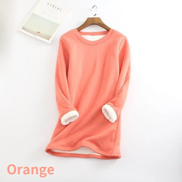 Womens NEW Casual Cotton Round Neck Solid Sweatshirt