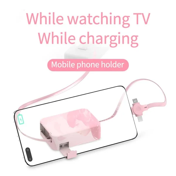 3 in 1 Rechargeable USB Fast Charging Cable  Mobile Stand