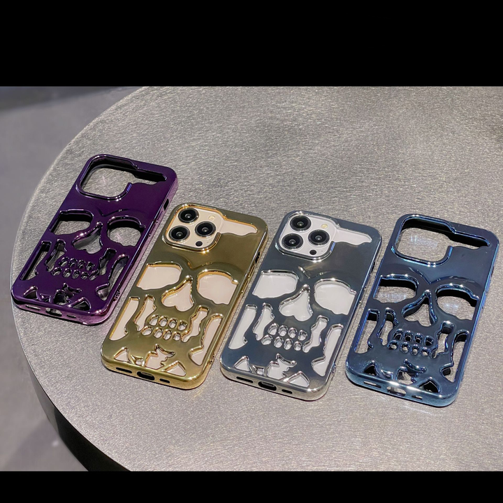 Plated Skull Case Cover For iPhone