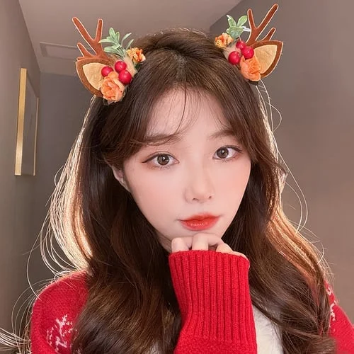 Reindeer Antlers Xmas Hair Clip