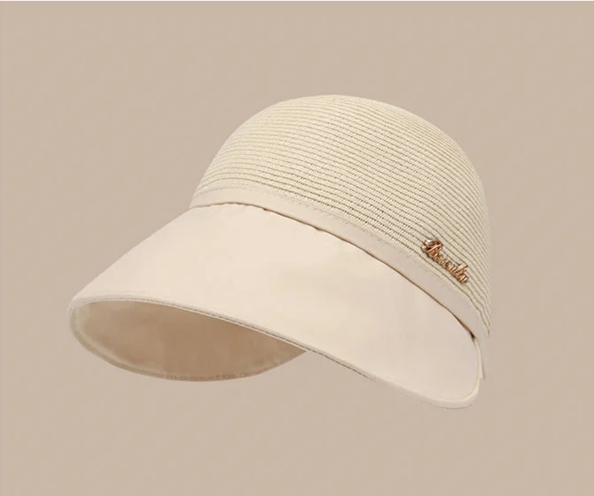 Womens large brim sunscreen hat for beach outing in summer